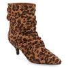 Journee Collection Womens Jo Tru Comfort Foam Pull On Kitten Heel Booties In Brown