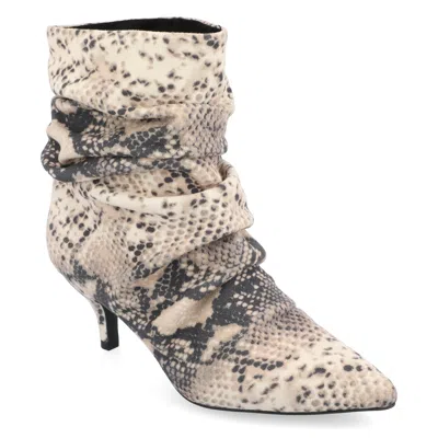 Journee Collection Womens Jo Tru Comfort Foam Pull On Kitten Heel Booties In Gray