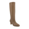 Journee Collection Womens Jovey Stacked Heel Dress Boots In Sand