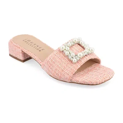 JOURNEE COLLECTION WOMENS JUSTINA HEELED SANDALS