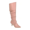 Journee Collection Womens Kaavia Stiletto Heel Riding Boots In Pink