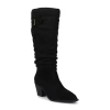 Journee Collection Womens Kaleah-wc Wide Calf Stacked Heel Dress Boots Wide Width In Black
