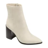 Journee Collection Womens Kathie Stacked Heel Booties In White