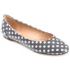 Journee Collection Womens Kavn Medium And Wide Width Comfort Insole Slip On Round Toe Ballet Flats In Multi