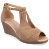 Journee Collection Womens Kedzie Medium And Wide Width Buckle Open Toe Wedge