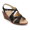 Journee Collection Womens Kedzieii Wedge Sandals In Black