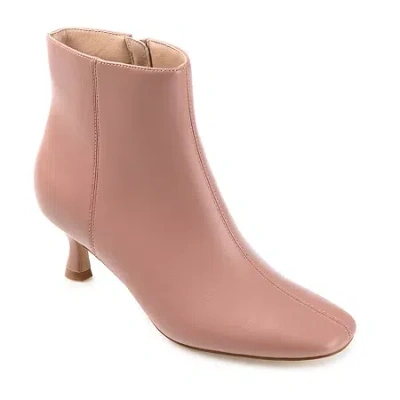 Journee Collection Womens Kelssa Kitten Heel Booties In Pink