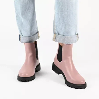 Journee Collection Womens Kenova Block Heel Booties In Gray