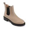 Journee Collection Womens Kenova-wd Block Heel Booties Wide Width In Sand