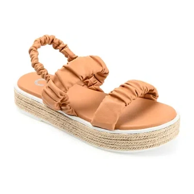 Journee Collection Womens Knowles Heeled Sandals In Brown