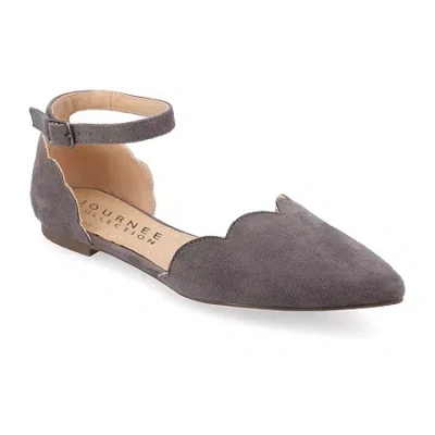 JOURNEE COLLECTION WOMENS LANA BALLET FLATS BUCKLE POINTED TOE