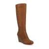 Journee Collection Womens Langly Wedge Heel Dress Boots In Brown