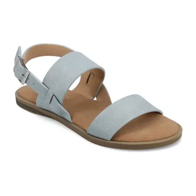Journee Collection Womens Lavine Flat Sandals In Blue