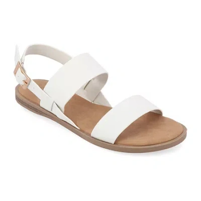 JOURNEE COLLECTION WOMENS LAVINE SLINGBACK STRAP FLAT SANDALS