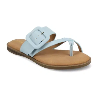 Journee Collection Womens Layra Slide Sandals In Blue