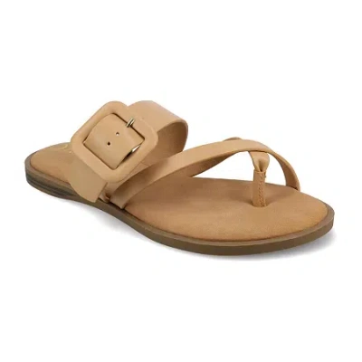 Journee Collection Womens Layra Slide Sandals In Brown
