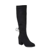 Journee Collection Womens Leeda Riding Boots Block Heel Zip In Black