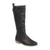 Journee Collection Womens Lelanni Stacked Heel Riding Boots In Black