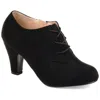 Journee Collection Womens Leona Inside Zip Block Heel Booties In Black