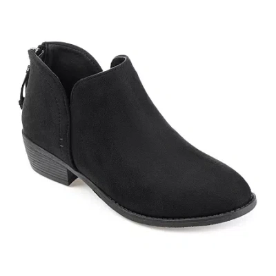 Journee Collection Womens Livvy Block Heel Booties In Black
