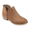 Journee Collection Womens Livvy Block Heel Booties In Brown