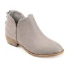 Journee Collection Womens Livvy Block Heel Booties In Gray