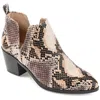 Journee Collection Womens Lola Pull On Stacked Heel Booties