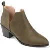 Journee Collection Womens Lola Pull On Stacked Heel Booties In Green