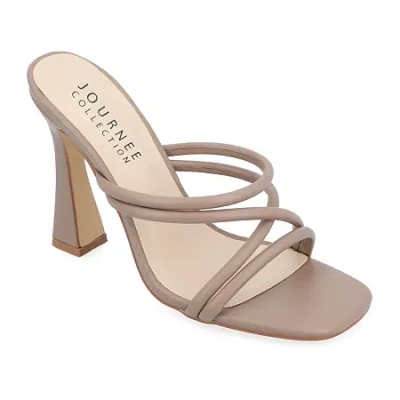 JOURNEE COLLECTION WOMENS LOUISSE HEELED SANDALS