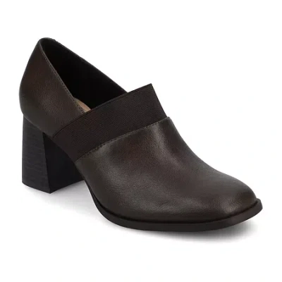 Journee Collection Womens Maeve Block Heel Dress Boots In Brown