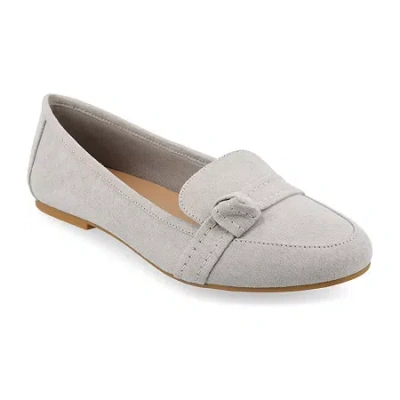 Journee Collection Womens Marci Slip-on Round Toe Loafers In Gray