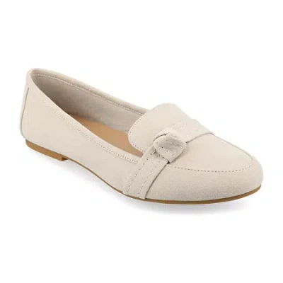 Journee Collection Womens Marci Slip-on Round Toe Loafers In White