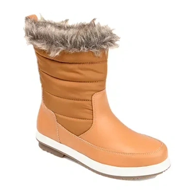 Journee Collection Womens Marie Block Heel Winter Boots In Brown