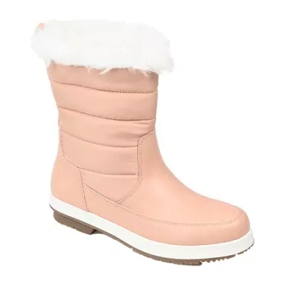 Journee Collection Womens Marie Block Heel Winter Boots In Pink