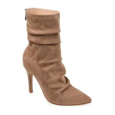 Journee Collection Womens Markie Stiletto Heel Booties In Brown