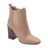 Journee Collection Womens Maxxie Stacked Heel Booties In Neutral