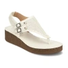 Journee Collection Womens Mckell Wedge Sandals In White