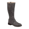 Journee Collection Womens Meg Stacked Heel Over The Knee Boots In Gray