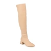 Journee Collection Womens Melika Extra Wide Calf Block Heel Over The Knee Boots In Brown