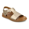 Journee Collection Womens Mira Flat Sandals In Gold