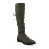 Journee Collection Womens Mirinda Stacked Heel Slouch Boots In Green