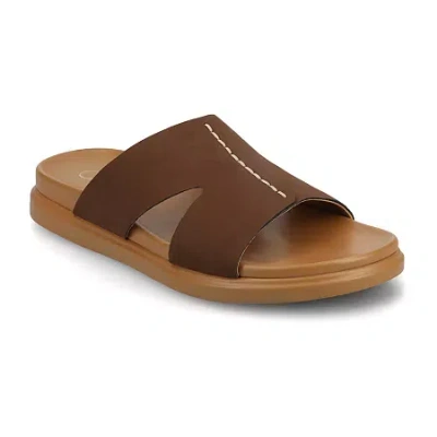 Journee Collection Womens Misey Flat Sandals In Brown