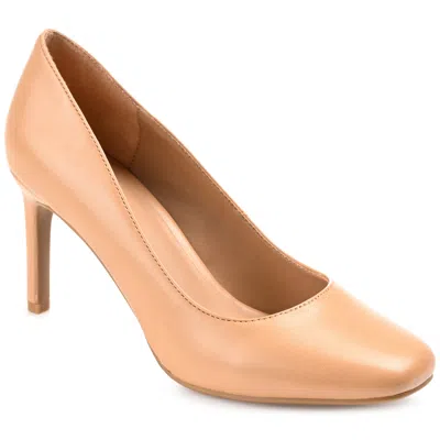 Journee Collection Womens Monalee Square Toe Mid Heel Pumps In Multi