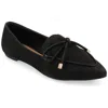 Journee Collection Womens Muriel Slip On Pointed Toe Loafer Flats In Black