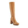 Journee Collection Womens Mylah Block Heel Dress Boots In Brown