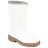 Journee Collection Womens Nadine Tru Comfort Foam Block Heel Winter Boots In White