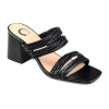 Journee Collection Womens Natia Heeled Sandals In Black
