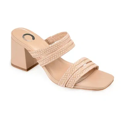 Journee Collection Womens Natia Heeled Sandals In Pink