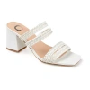 Journee Collection Womens Natia Heeled Sandals In White