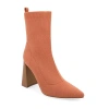 Journee Collection Womens Noralinn Stacked Heel Booties In Orange
